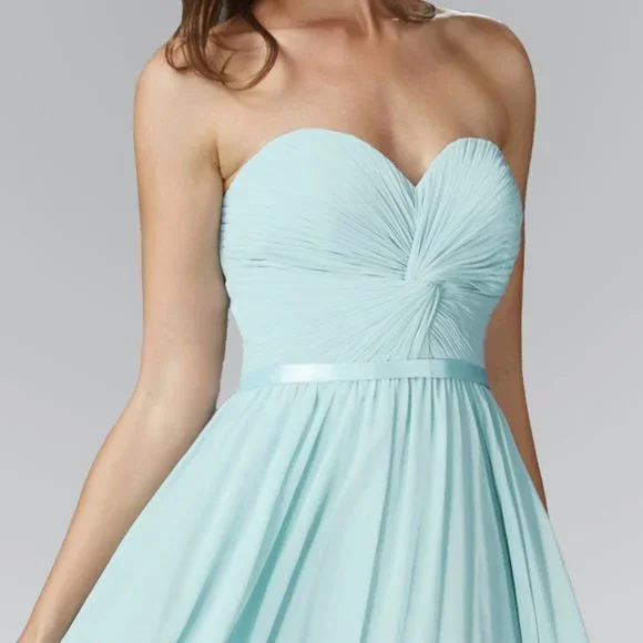 NEW MINT EVENING LONG MAXI - Strapless Sweetheart A-Line Prom Dress Gl2069 - Picture 3 of 7